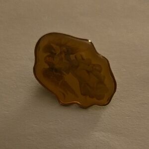 Amber Brooch with Angel Motif